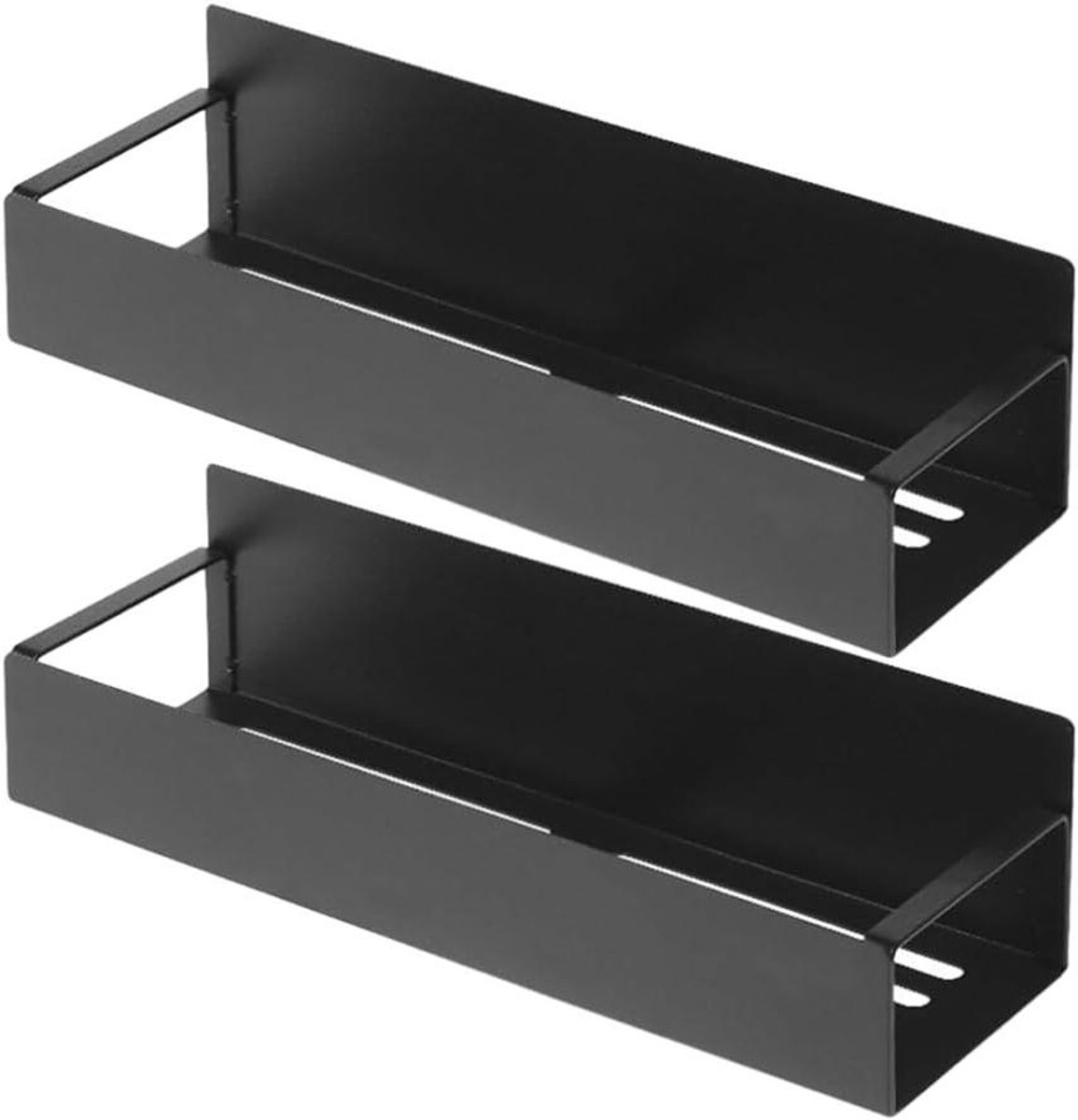 Magnetisch Kruidenrek - Koelkast Organizer - Keuken Opbergen - Eenvoudige Installatie - 2 Stuks - Zwart