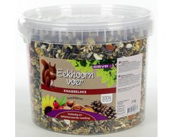 ESVE eekhoornvoer knabbelmix - in handige emmer - 3 kilo -