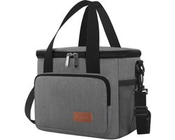 Lunch Bags for Women/Men, Insulated Lunch Bag for Work Office Picnic - Lunch Cooler Bag Leakproof Lunch Box with Adjustable Shoulder Strap - Grey(22L)