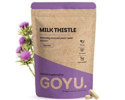 GOYU Mariadistel Extract 500 mg 60 capsules - Mariadistel Extract Capsules - Milk Thistle - Mariadistelzaad - 500 mg - Vegan - Zonder toevoegingen - Lab getest - 60 dagen voorraad per zakje - Cupplement