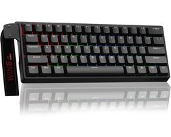 AULA WIN60 HE - 60% Bedraad RGB Gaming Toetsenbord - Hall Effect Rapid Trigger - Magnetische Toetsen - Gasket - Hot Swap - 8K Hz Polling Rate - QWERTY Toetsenborden - Zij Bedrukte toetsen - 61 Keys - Nacht Zwart
