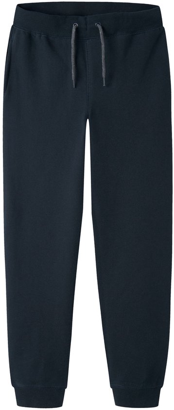 Navy joggingbroek met grijze veter aan de voorkant en zoom.