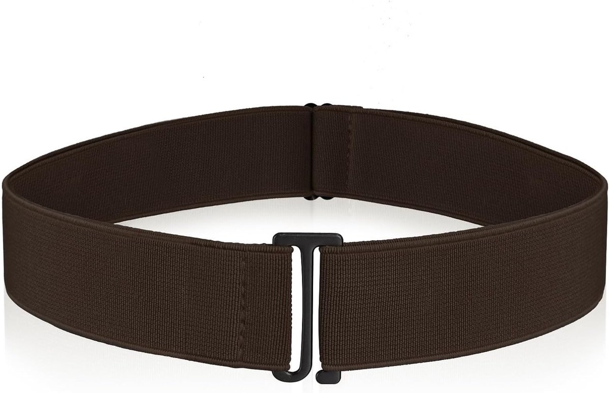 Verstelbare Dames Stretch Riem met Platte Gesp, Onzichtbare Elastische Tailleband voor Jeans, Broeken en Jurken