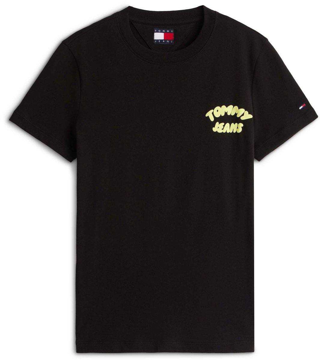 T-Shirt Tommy Jeans Tjw Reg Tj Bubble Ss Fashion Wear Vrouwen Zwart