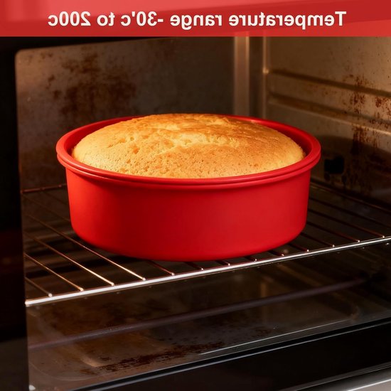 Ronde 16 cm Silikon Cakevormen - 2 Stuks, Niet Plakkerig, Ideaal voor Taarten, Brood en Gebak in de Airfryer — afbeelding 4