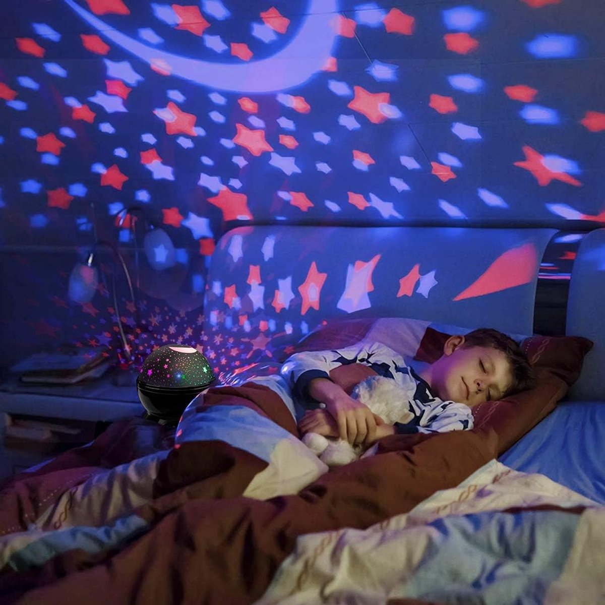 Star Projector Nachtverlichting voor Kinderen, Verjaardagscadeaus voor 1-4-6-14 Jaar Oude Meisje Jongen Kinderslaapkamer, Glow in The Dark Sterren Maan voor Kind Vredig Slapen – foto 3