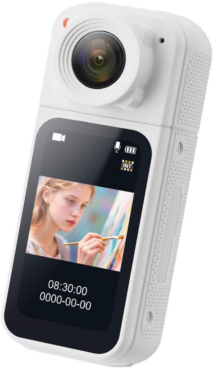 Miniatuur sportcamera, ideaal voor vloggen vanuit een first-person perspectief, gewoon in je broekzak - Inclusief 32GB geheugenkaart