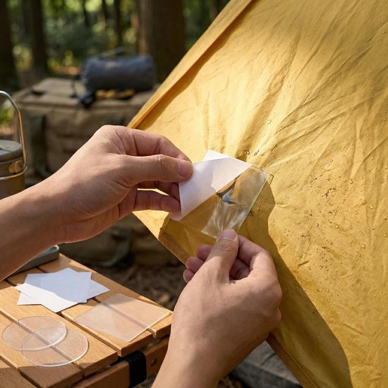Zelfklevende TPU Reparatie Patches - Waterdicht en Transparant - 18 Stuks voor Luchtbedden, Zwemvins en Donsjassen - Flexibel en Duurzaam voor Buitenactiviteiten van Merkloos — afbeelding 3