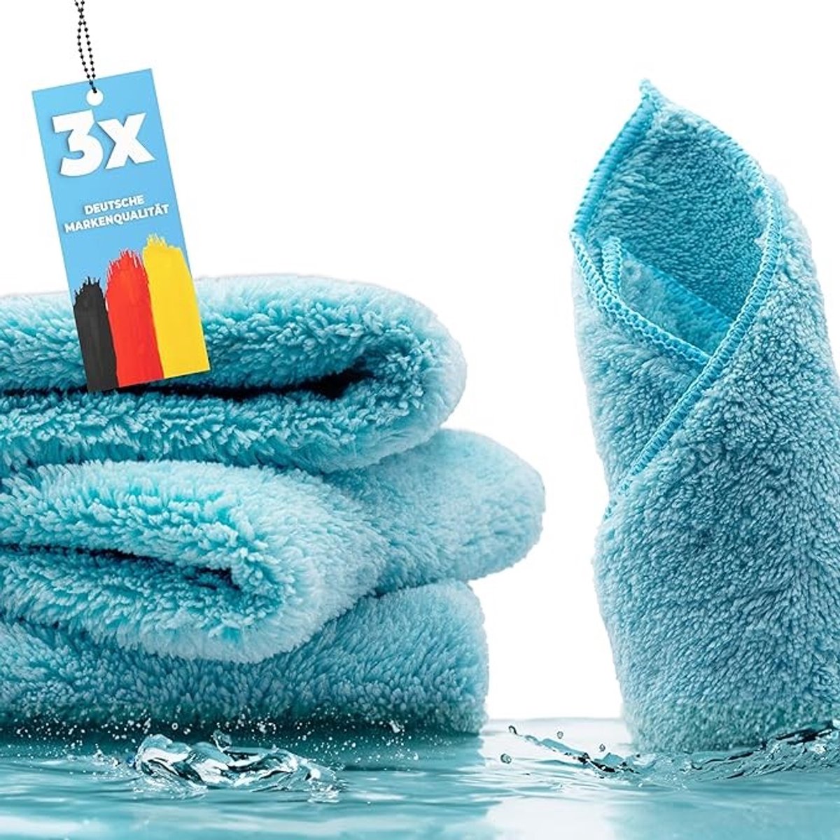 Set van 3 super absorberende schoonmaakdoeken voor stofvrij poetsen