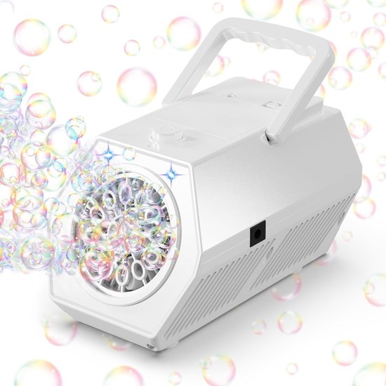 Machine à bulles professionnelle automatique portable rechargeable par USB - 10000 bulles/min, 2 vitesses, réservoir 240 ml, jouet à bulles pour enfants