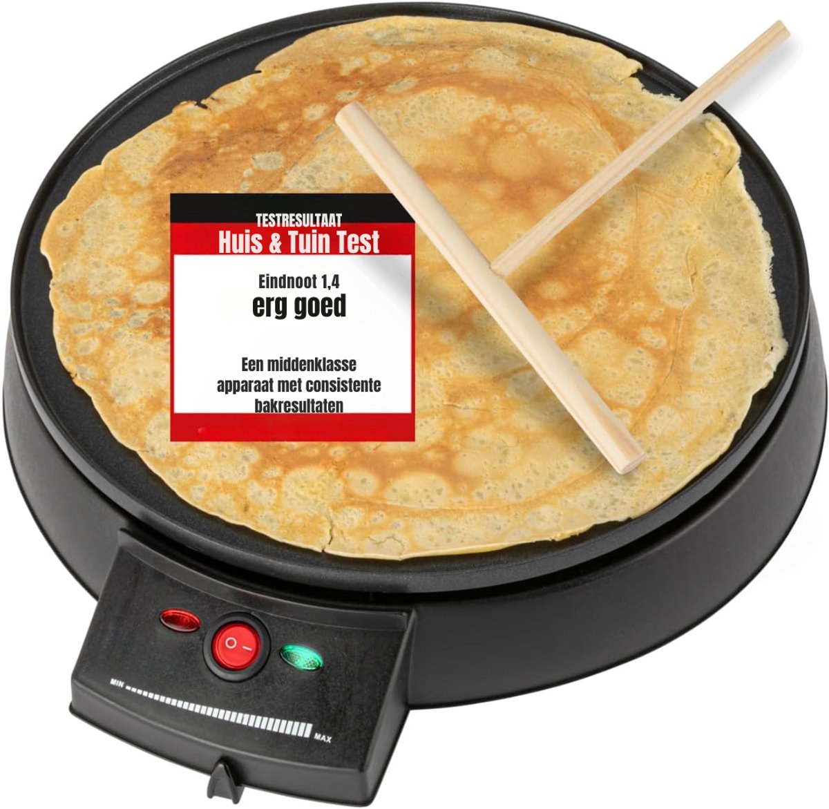 RUX® Pannenkoekenmaker - Pancake maker - Pannenkoek - Zwart - 37cm x 33cm x 8cm