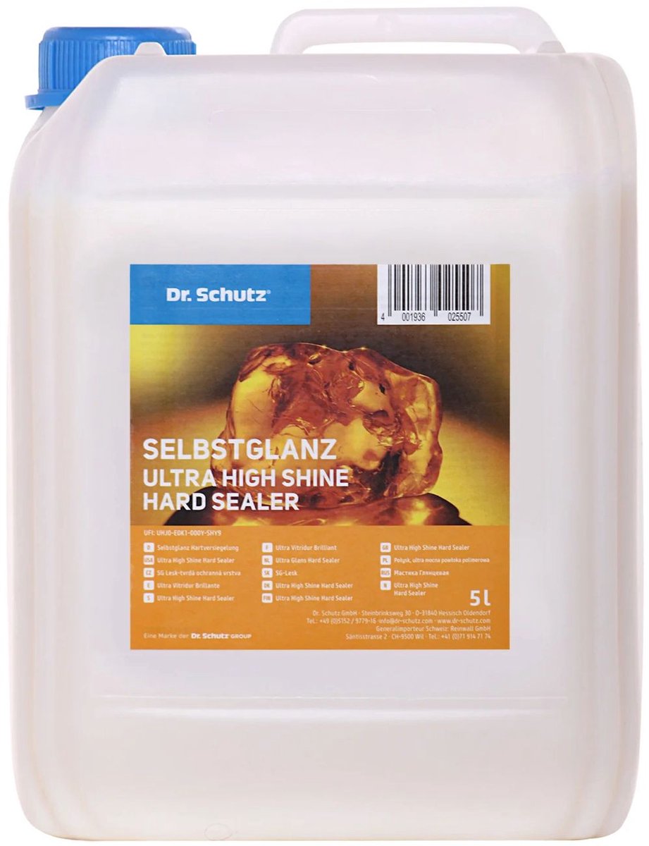 Zelfglans vloercoating 5 Liter, glanzende harde vloer coating voor 100m²