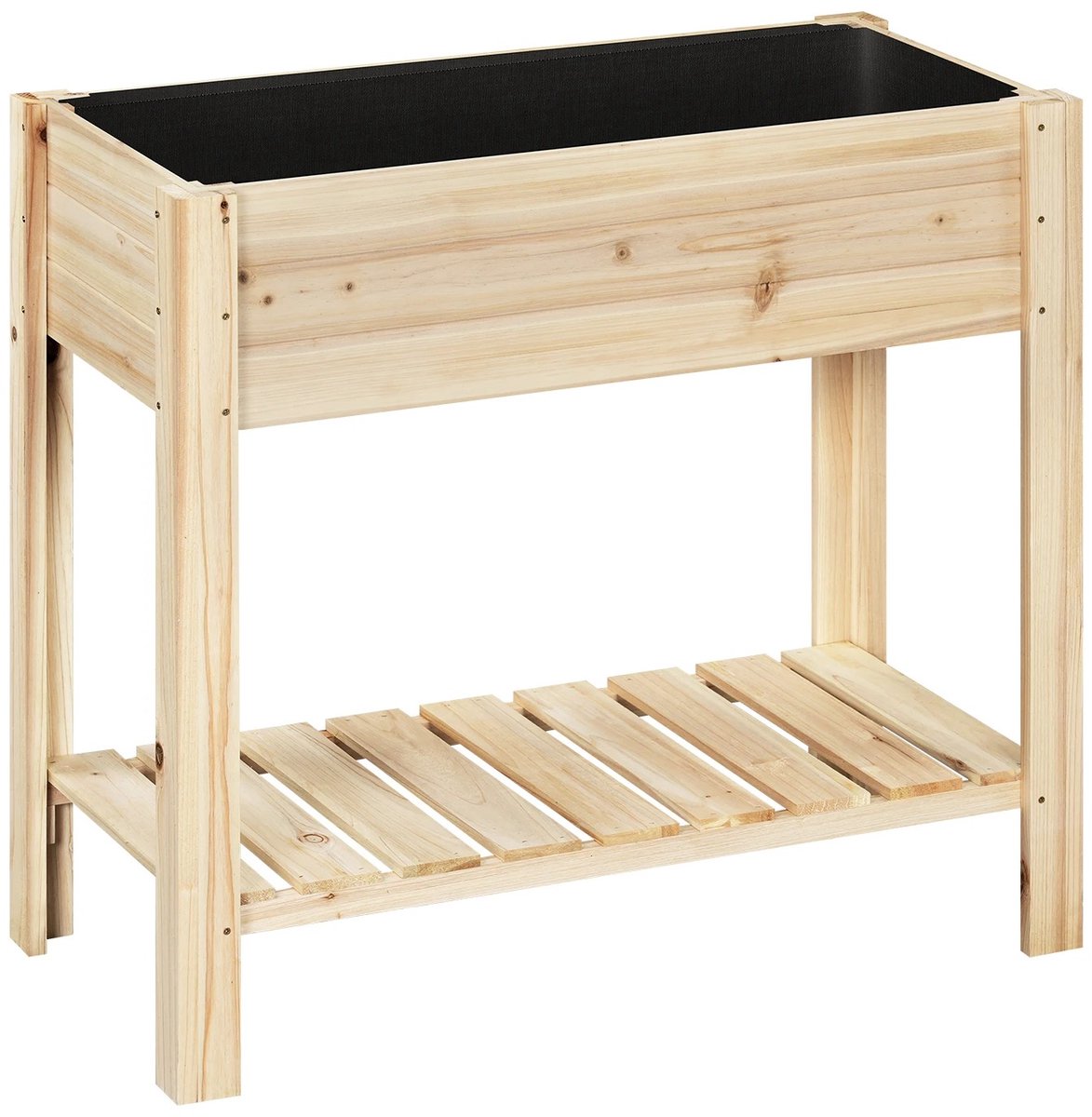 Geargalaxy Moestuinbak op Poten - Tuinbak - Plantenbak - Kweekbak - Verhoogde Plantenbak - Kweektafel - Balkontuin - 80x75x40cm