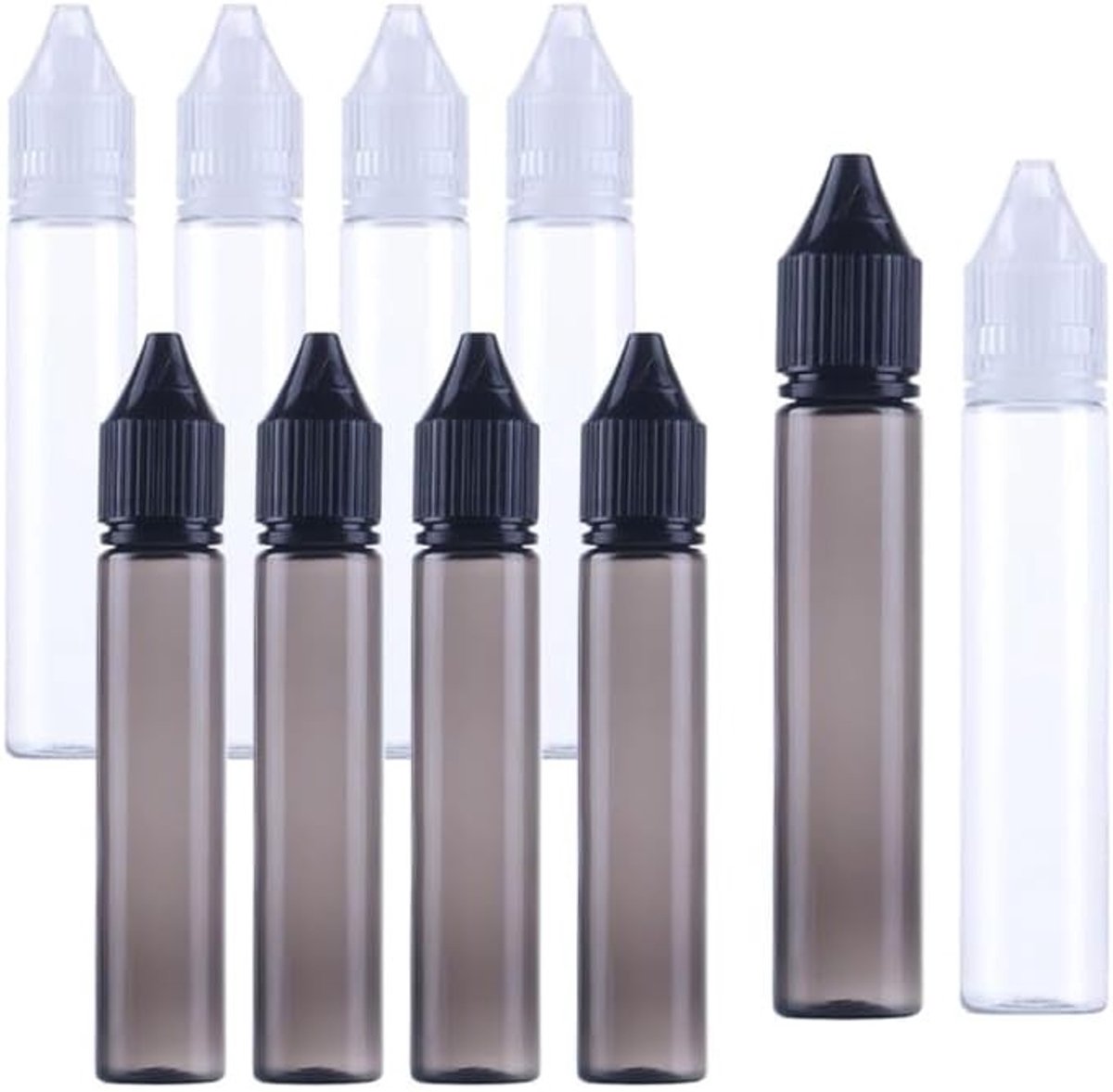 30 ml Doserflesjes met Zelfklevende Labels - Set van 12, Perfect voor DIY, Mengsels en Lijmgebruik