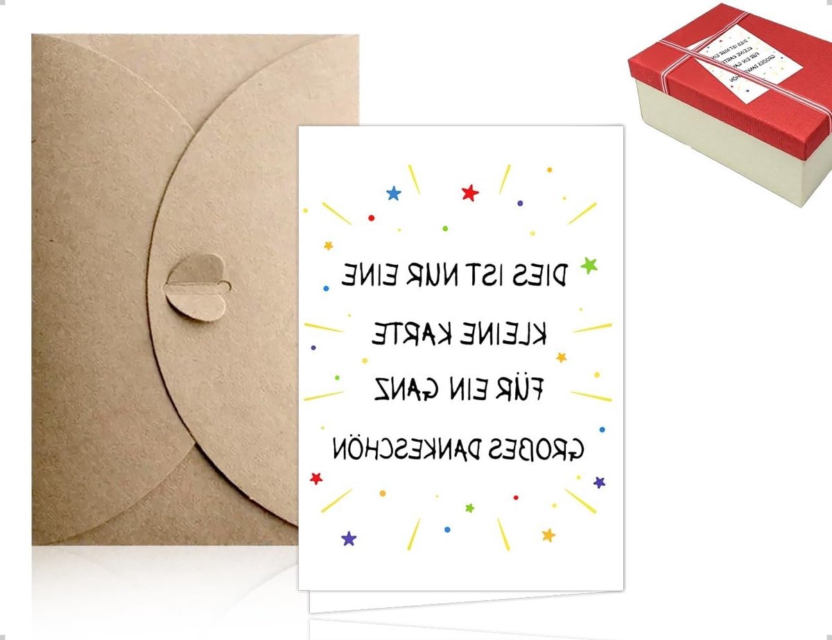 Bedankkaart voor Mannen en Vrouwen met Envelop voor Verjaardag, Bruiloft en Feestdagen