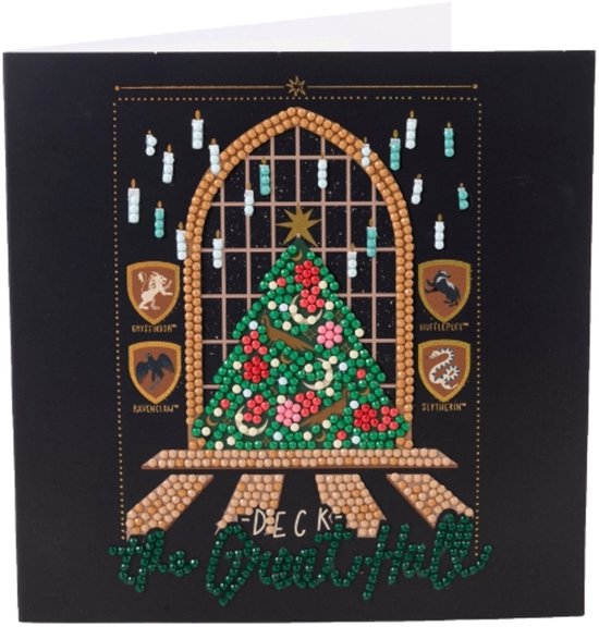 The Great Hall - 18x18cm Crystal Art Card (Harry Potter)