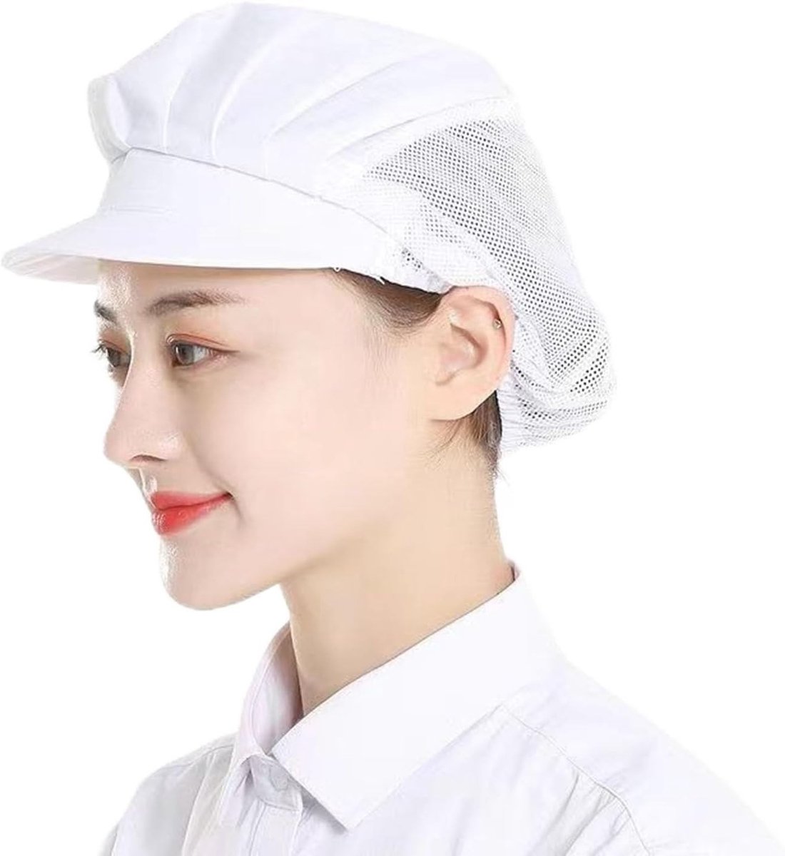 Unisex Kookmuts van Volledig Mesh en Half Mesh, Elastische Kookmuts voor Horeca, Schoonmaak en Gastronomie