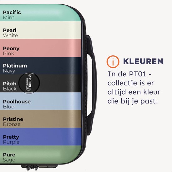 Staal met gekleurde strepen die de beschikbare kleuren tonen.