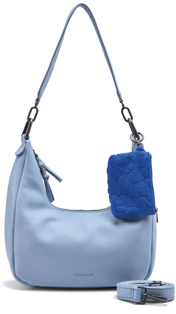 FREDsBRUDER schoudertas Color Kiss Collection Hobo Bag Aqua Blue Lichtblauw