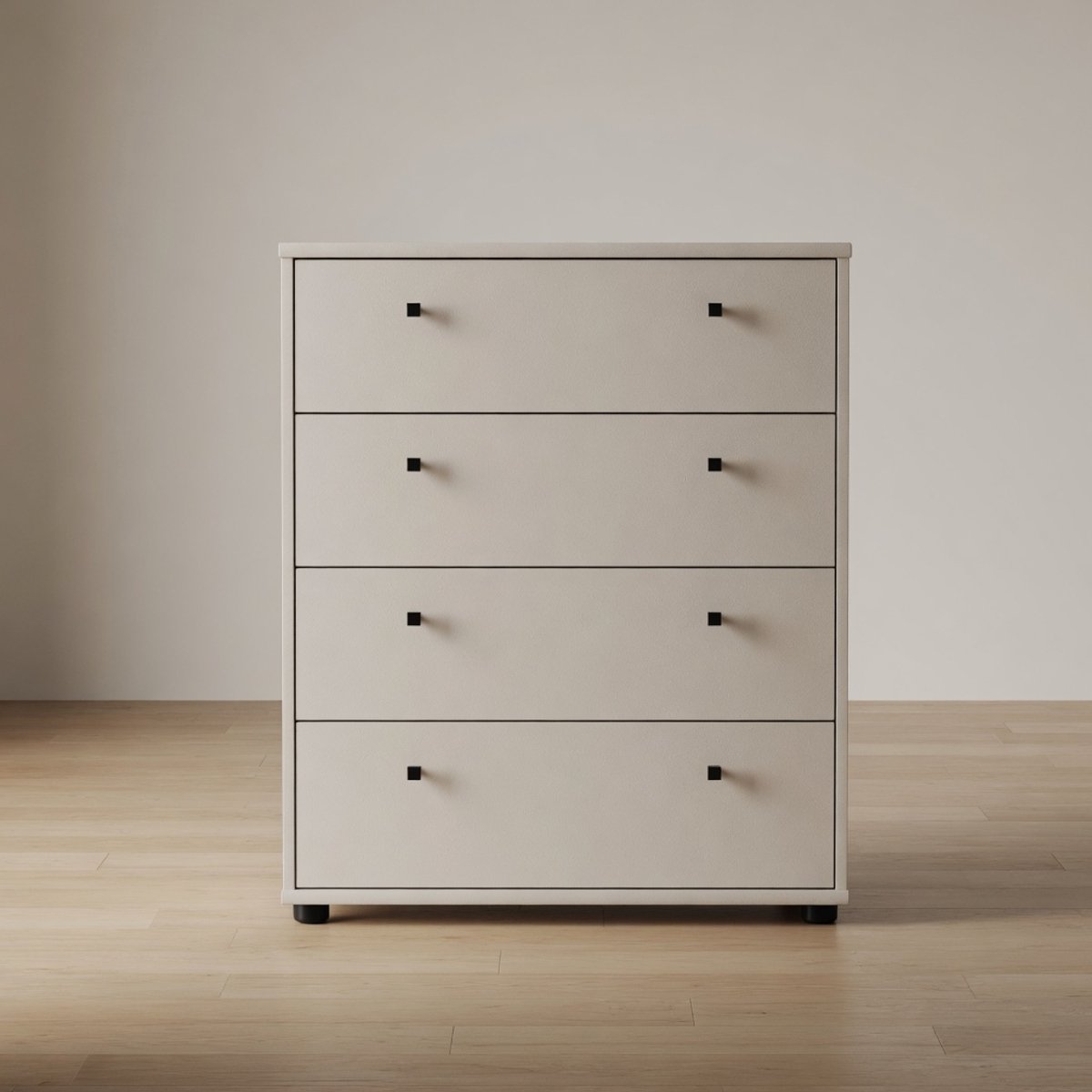 Moderne 4-Ladige Commode Kasjmier Beige – TEMPRA 2 Design Ladekast 73,7 cm Breed – Mobili Bella