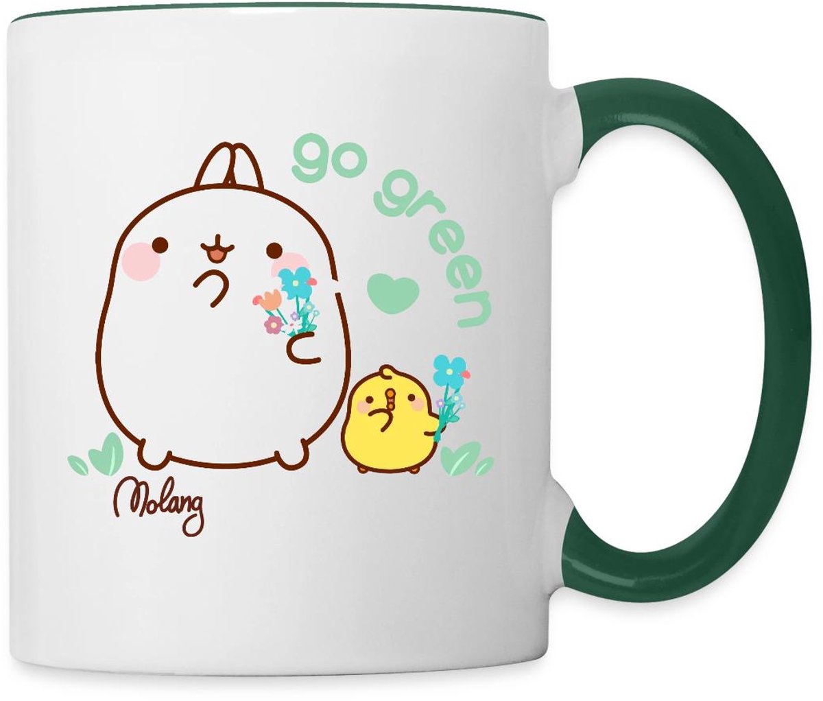 Molang Piu Piu Go Groen Mok Tweekleurig