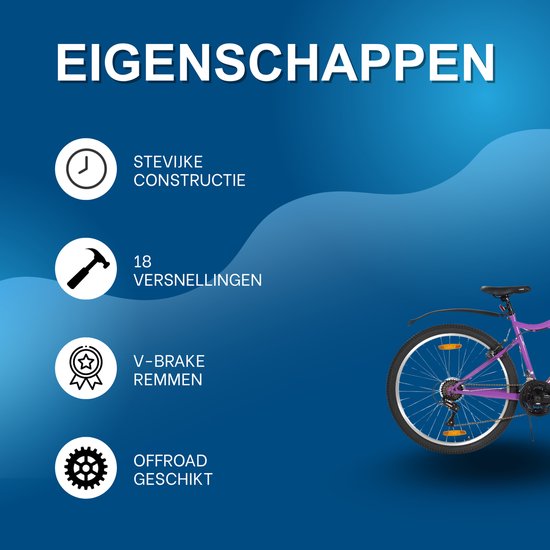 Mountainbike - Voor dames / mountainbiken - 18-speed, V-brake - Stevig, 66 cm, [kleur] van Merkloos — afbeelding 2