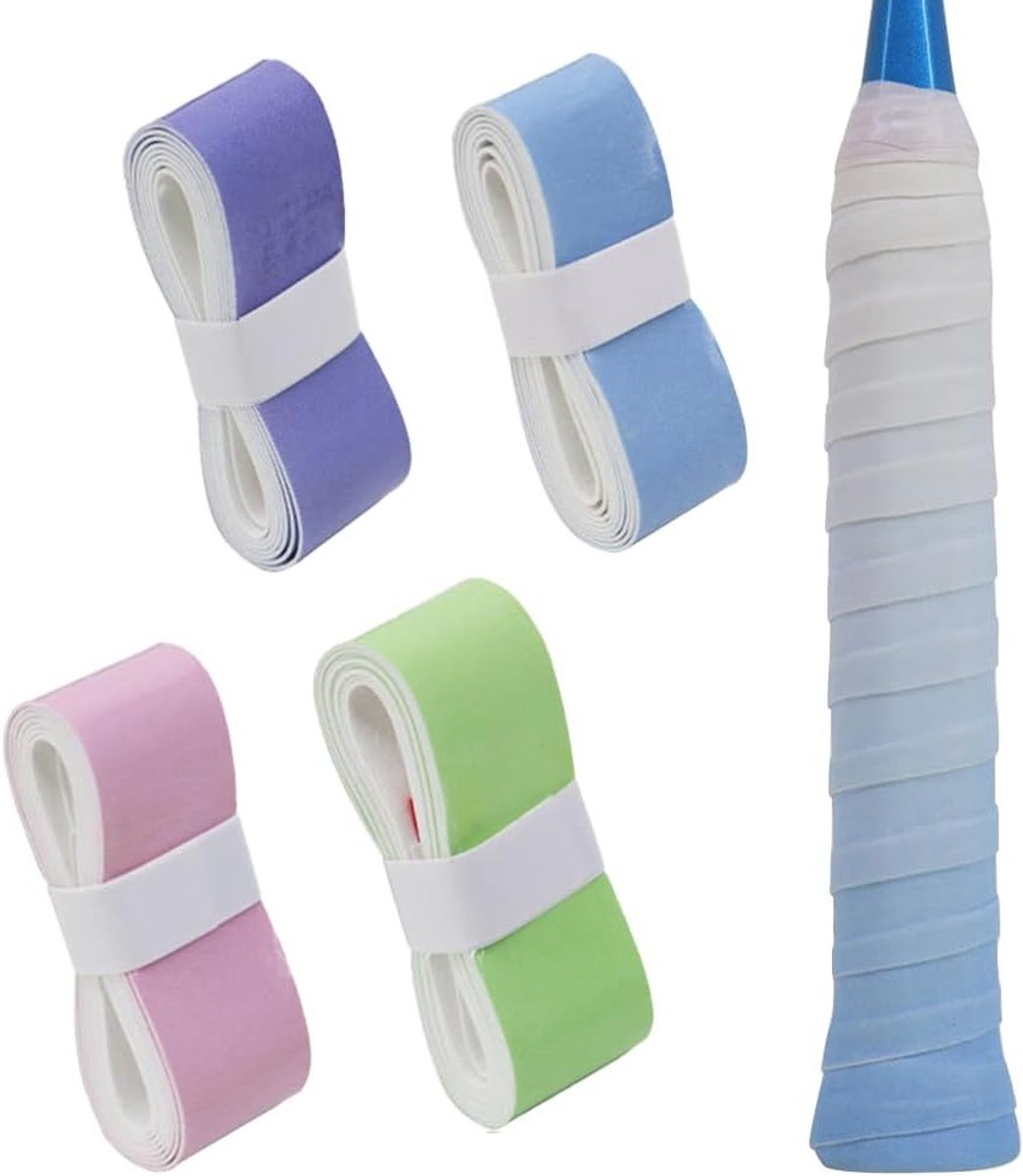 Set van 4 Grip Bands voor Rackets, Antislip en Sneldrogend voor Tennis en Badminton, Verbeter Grip en Comfort