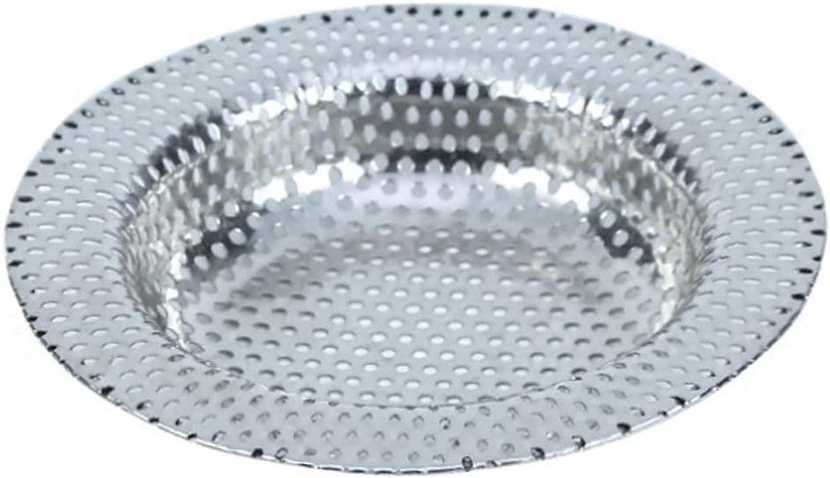 RVS Afvoerzeef Set van 2, Dubbele Functie voor Keuken, Afvalstopper en Waterfilter, 9 cm