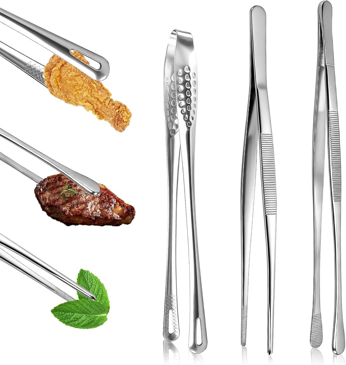 Kooktang voor het gemakkelijk oppakken van voedsel, ideaal voor koken en barbecueën