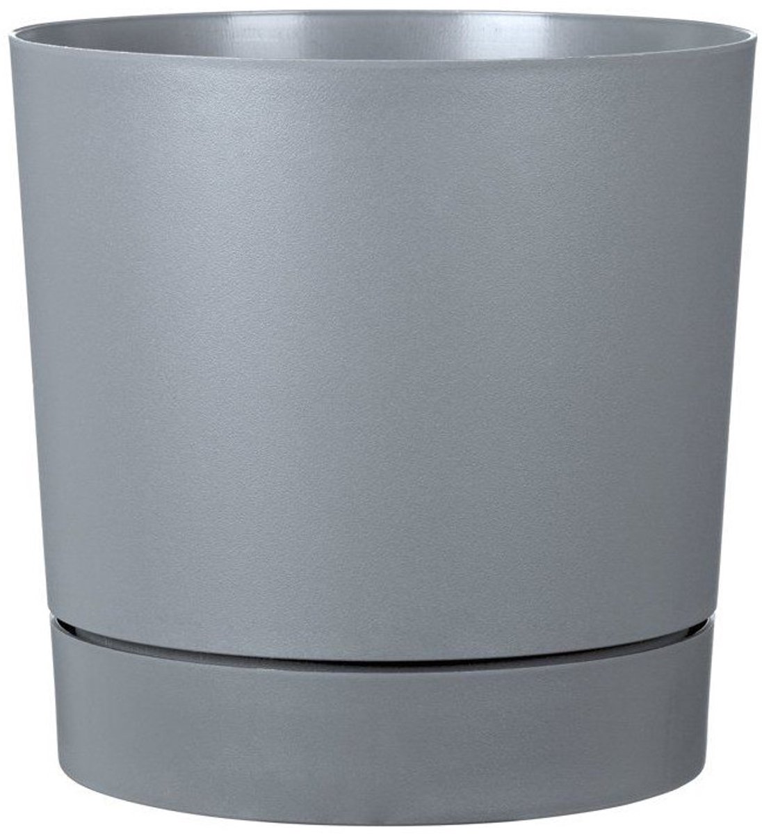 Ronde bloempot met waterreservoir - GARDEN ID - Plano - Ø 39 - 32 L - H 38 cm - Zuiver grijs