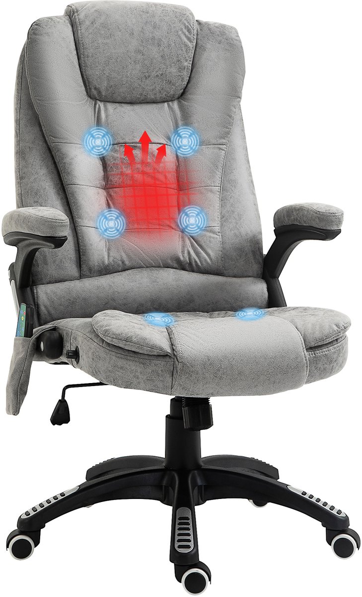 Vinsetto-Massagestuhl-Polyester, Nylon-68B x 72T x 110-120H cm-Grau