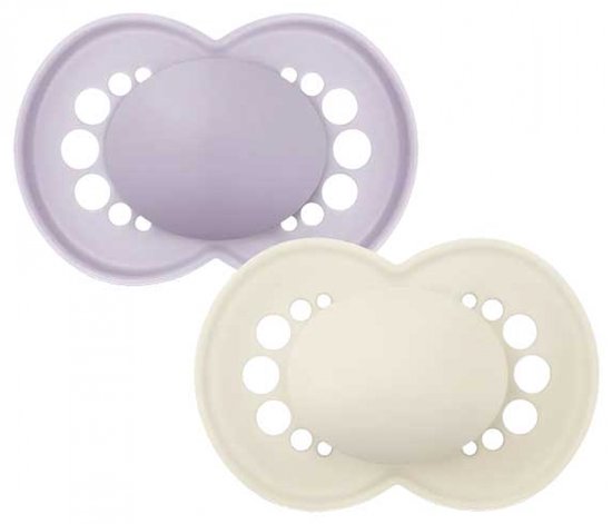 MAM 2 Originele Trend Spenen 6 Maanden en Ouder (Kleur : Mauve en Beige)