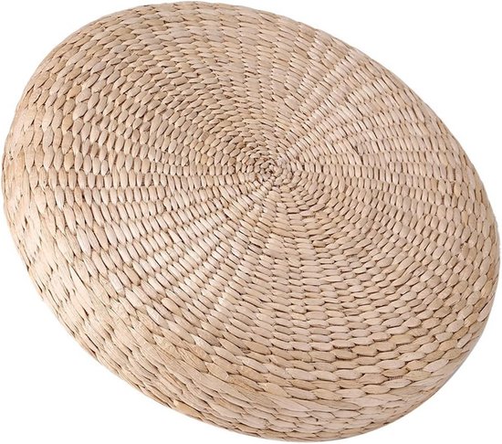 Ronde Tatami Vloerkussen van 40 cm, Perfect voor Meditatie, Buiten en Zitcomfort, Rubber Vulling van Merkloos — afbeelding 2