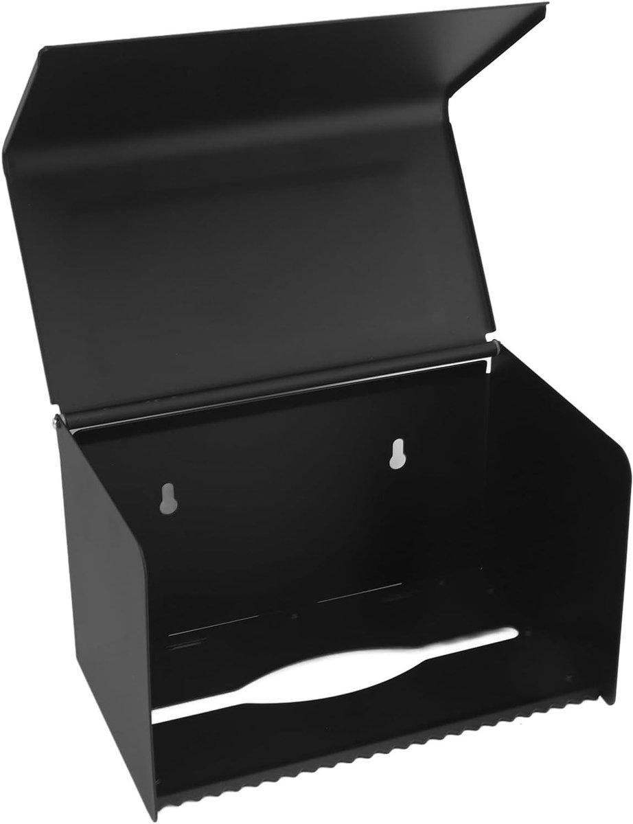 Waterdichte Wandmontage Toiletpapierhouder van Aluminium met Multifunctioneel Ontwerp voor Thuis en Hotel - 20x12.5cm Zwart, Ruimtebesparend en Stijlvol