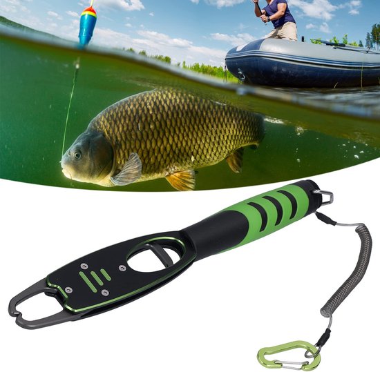 Allecto - Vis Lip Gripper - Vissen Gereedschap - Rubber Handvat - Grip Grabber - Perfect voor Zeevissen - Luchtvaart Aluminium — afbeelding 2