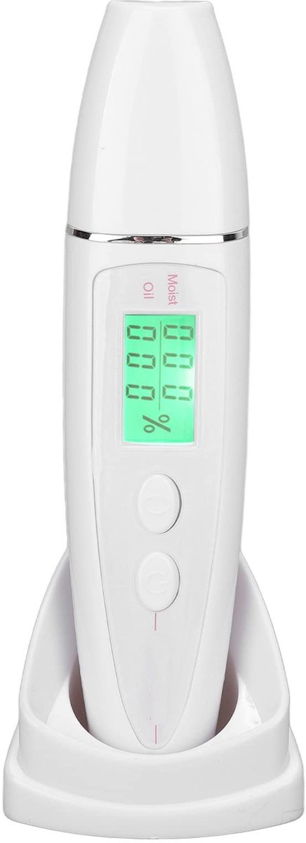 Allecto - Gezichtshuidtester - Huidvochtmonitor - Digitale olieanalysator - Wit - Huiddetectiepen - Perfect voor schoonheidssalon