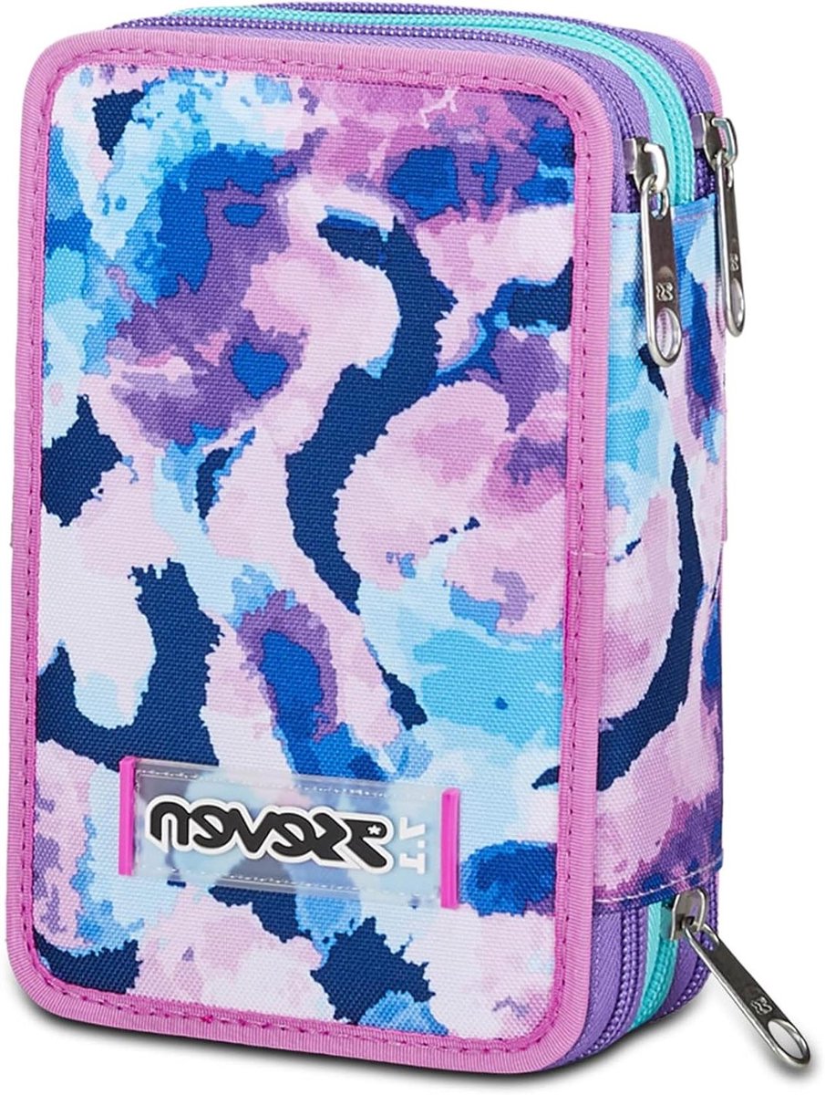 Schooletui met 3 ritsen - Pennenetui Etui - Schoolbenodigdheden organiseren - Drievoudig vak - 125 x 7 x 20 cm