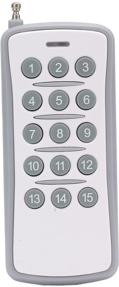 Store_9 - Universele Afstandsbediening - 433MHz - Hoge beveiliging - 15 Toetsen - 50m Bereik - Ideaal voor Deurverlichting - Batterij Aangedreven