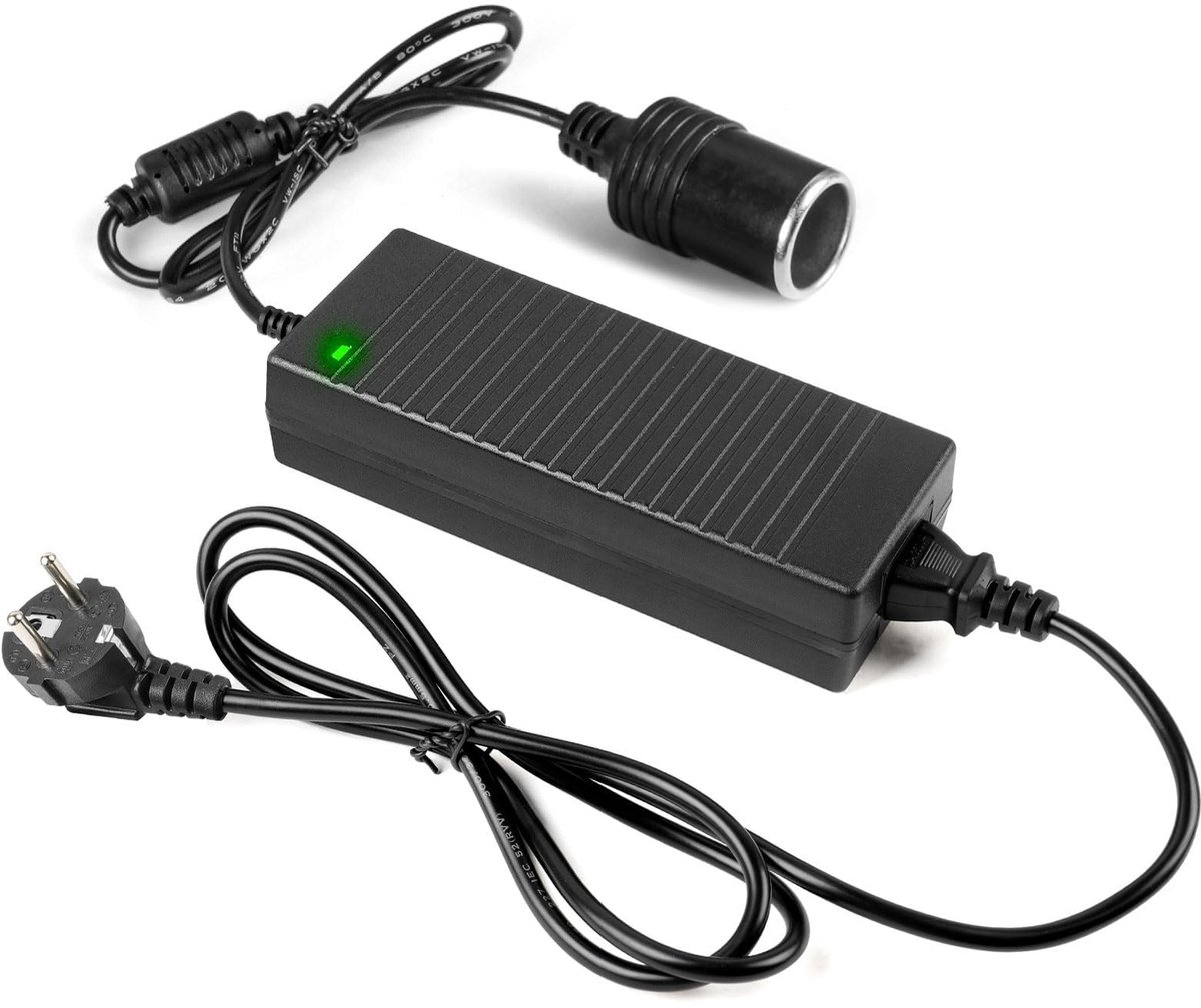 Allecto - AC naar DC-adapter - 5 A - Hoogwaardige bescherming - 12 V - Voedingsadapter - Geschikt voor koelkast, sigarettenaansteker en meer