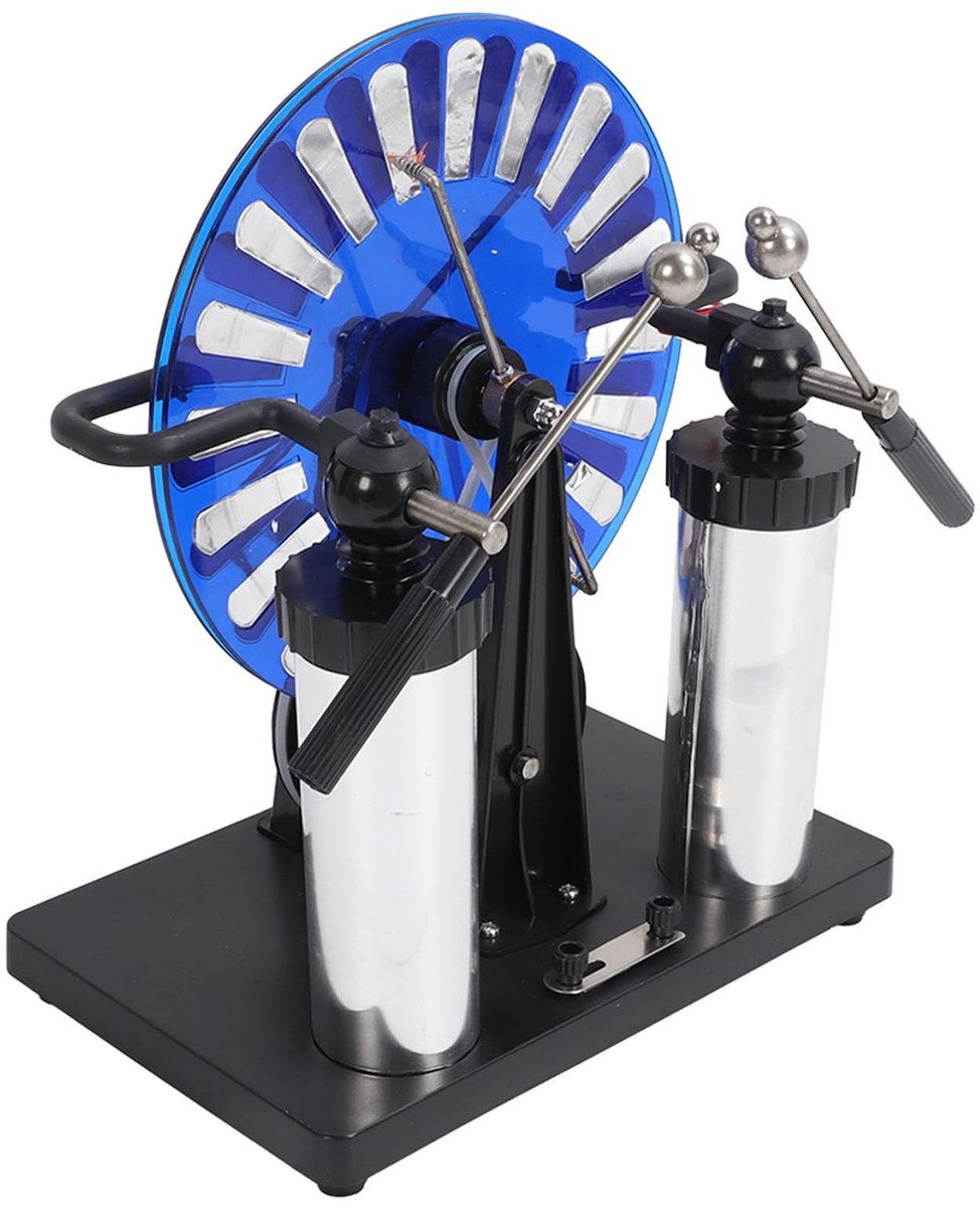Allecto - Elektrostatische Inductiemotor - PVC-handkruk - Helderere ontladingsvonk - Lange ontladingstijd - Statische motor - Geschikt voor educati...
