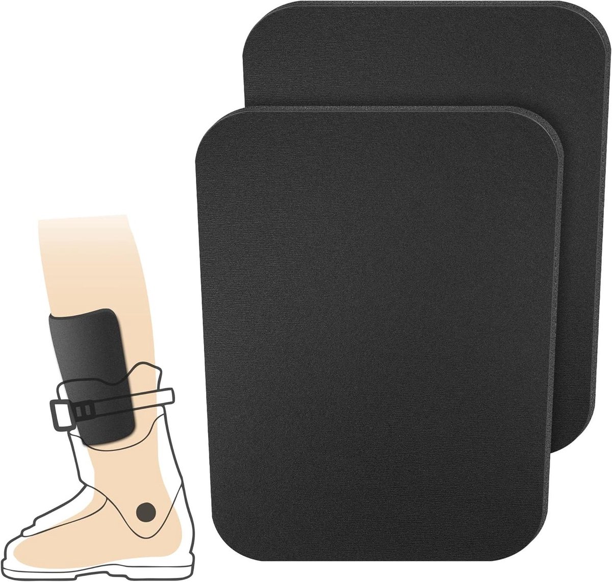 Snowboard Scheenbeschermers - Ski Beschermers - Wintersport Comfort - Irritatie Voorkomend - 2 stuks 3 mm - Zwart