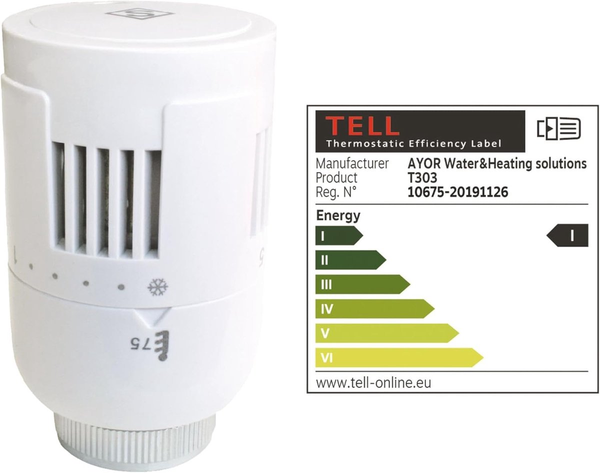 Thermostatische Radiatorkraan - Kraanlichaam Verwarmingskraan - Temperatuur Regelen - Universele M30 Koppeling - 3/8 of 1/2 inch - Chroom