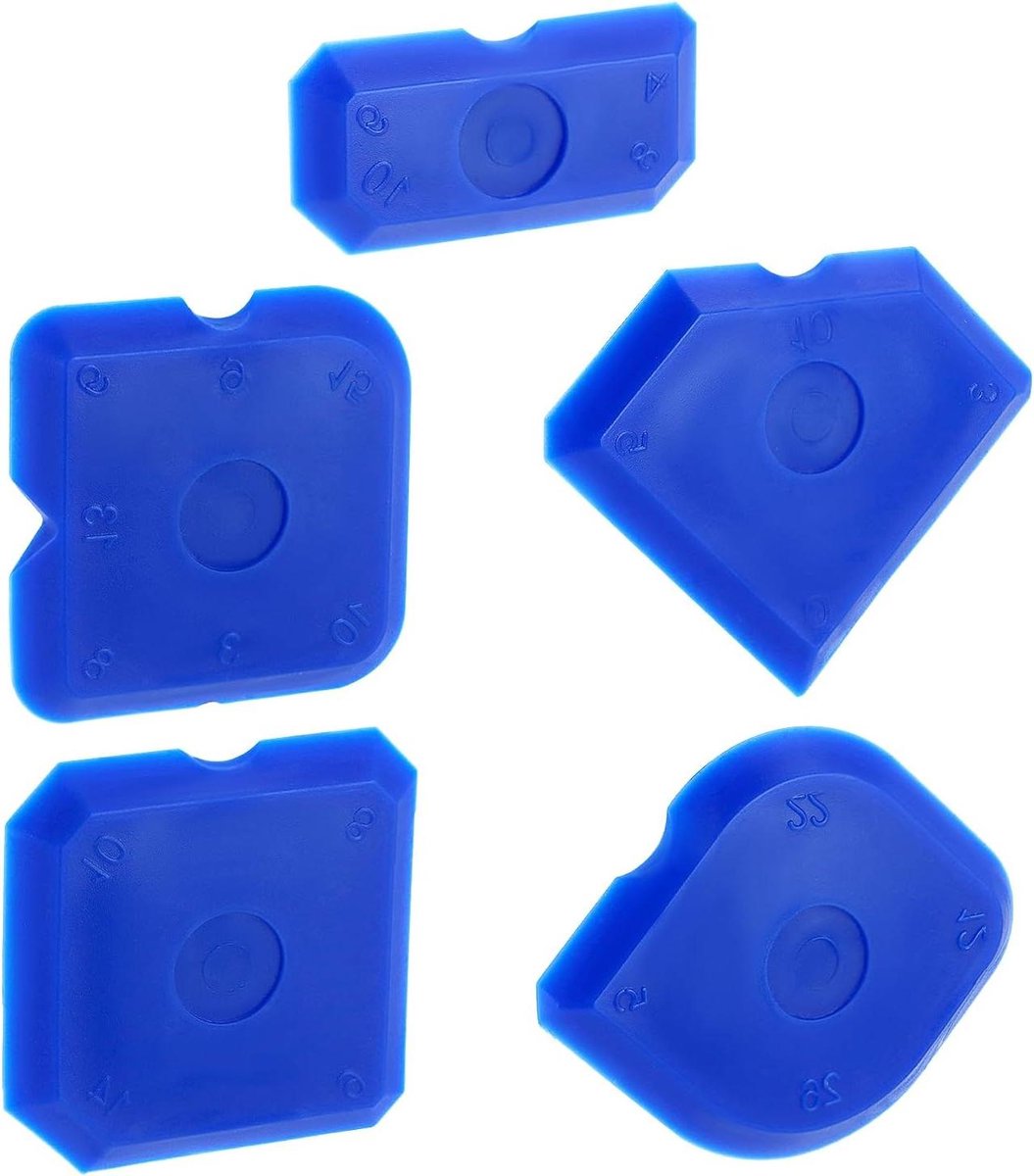 Siliconen Trekker Set - Kitverwijderaar Voegentrekker - Kitvoegen Afwerken - 5 Stuks 23 Vormen - N.v.t. - N.v.t.