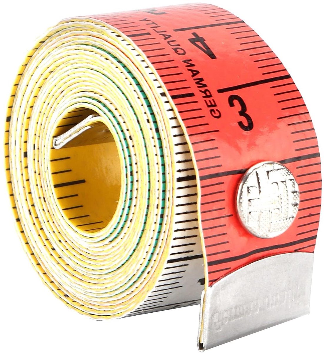 Stoffen Meetlint - Zachte Liniaal - Lichaamsmeting - Metalen Uiteinden - 150 cm - Wit