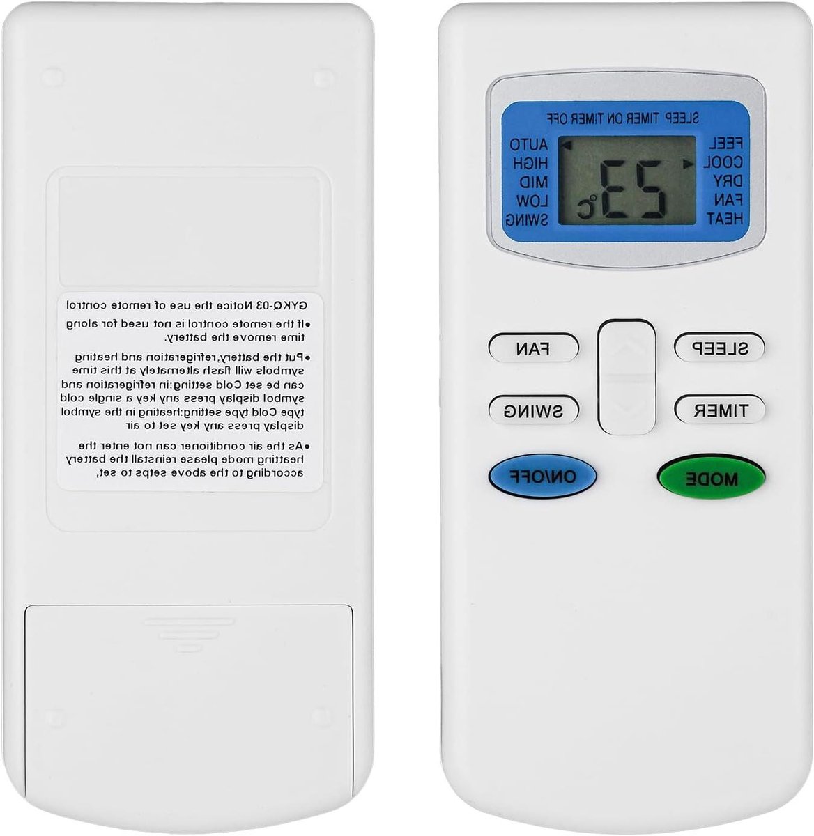 Afstandsbediening Airco - Klimaatregelaar Controller - Kamertemperatuur Instellen - Geen Koppeling Nodig - 10 Meter Bereik - Wit