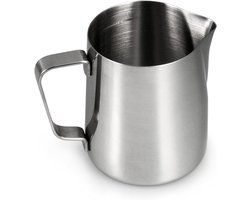 Melkopschuimkannetje RVS - Melkkannetje Barista - Koffie Bereiden - Gecontroleerd Schenken - 350 ml - Zilver