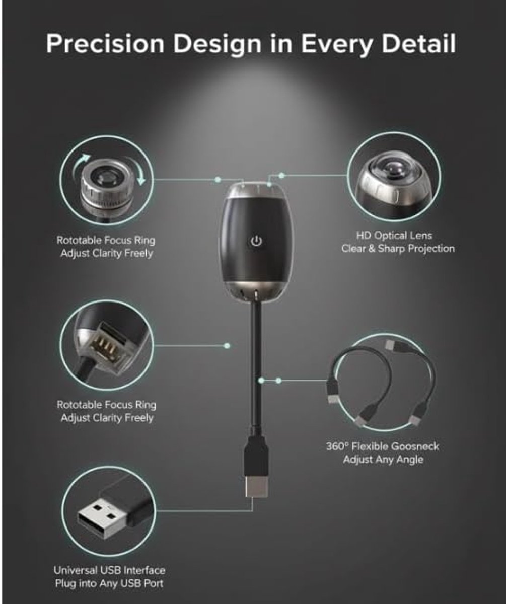 2-in-1 Galaxy projector nachtlampje, automatische USB-sterrenruimte sterrenhemelprojector, lamp LED-sterrenprojectie, mini LED-nachtlampje muurlamp, draagbare instelbare helderheid voor auto – foto 4