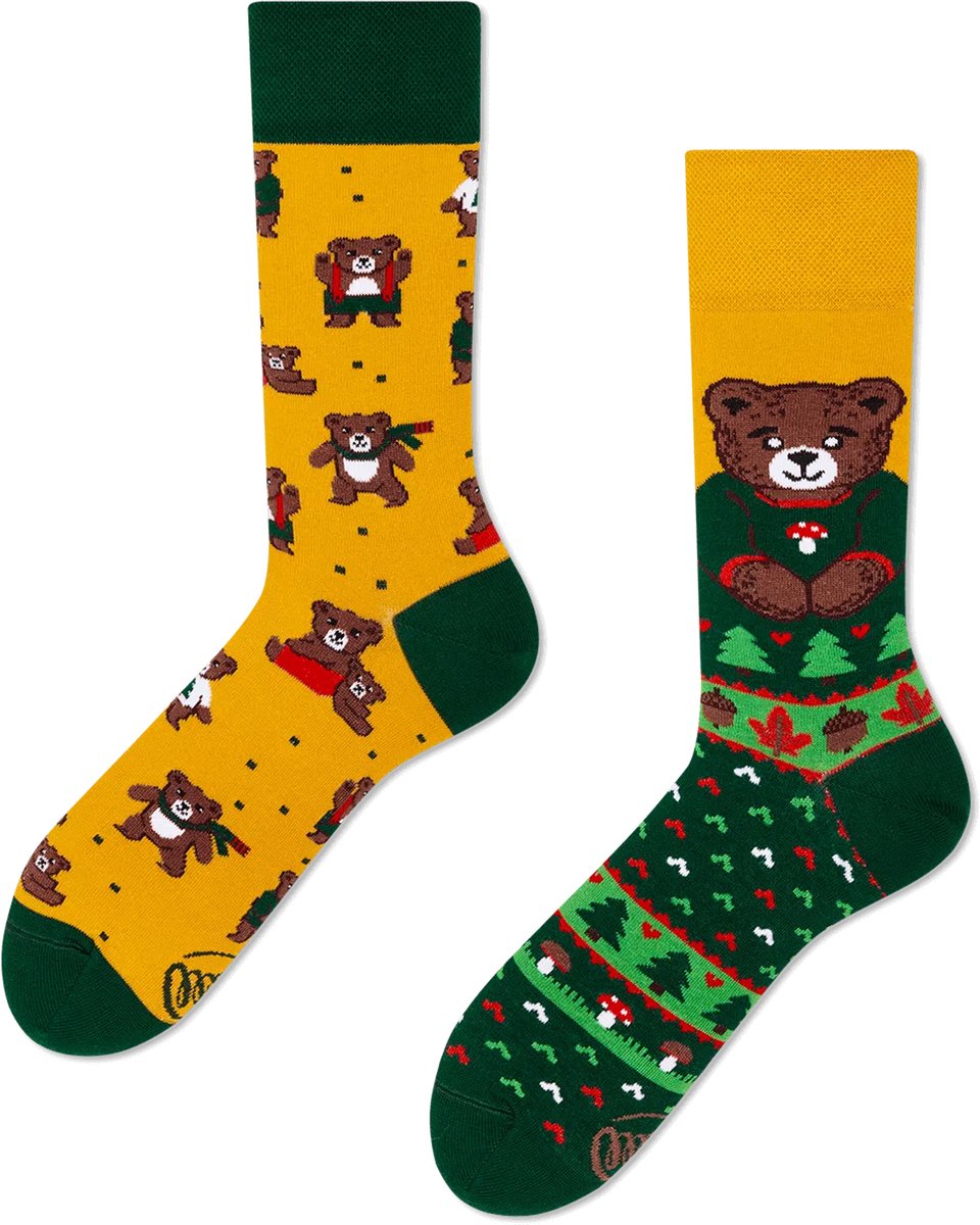 Many Mornings unisex sokken - Autumn Teddy - Unisex - Maat: 43 - 46