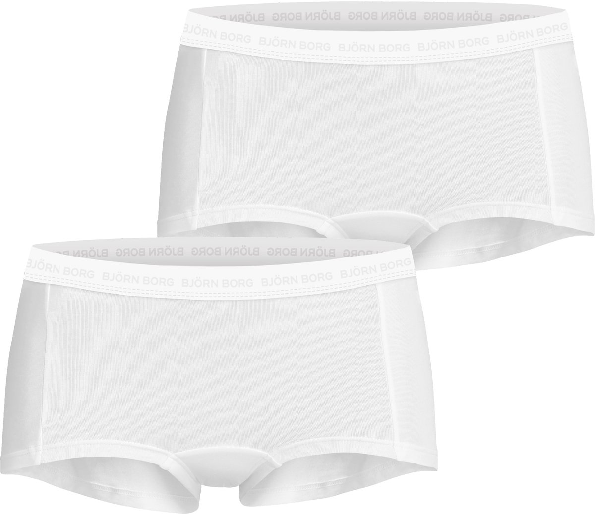 Björn Borg dames Core minishorts - boxers korte pijpen (2-pack) - wit - wit