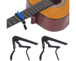 Capo voor Spaanse gitaar - lichte capo - 2 stuks - zwart